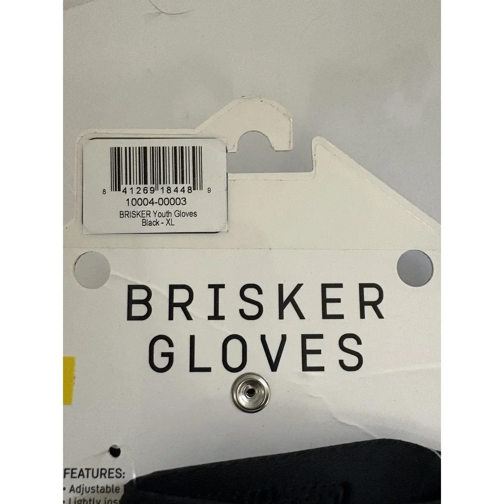 100% Brisker Youth Gloves XL Black Cold Weather MTB BMX Motocross‎ Cycling Bike